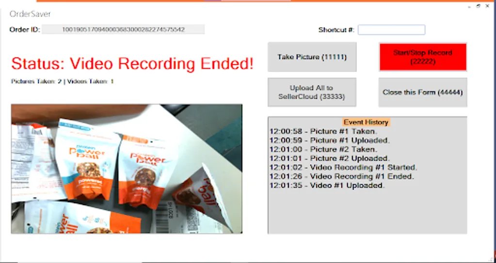 OrderSaver Video Taking Tool